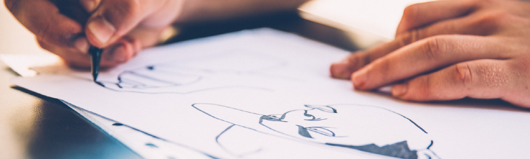 Teenager drawing