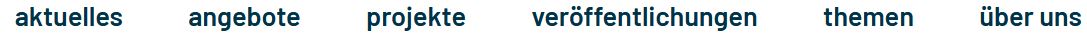 Bereiche der Homepage
